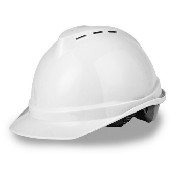 普达 PEV-6006 小V型 透气带孔PE安全帽 PEV-6006 白色