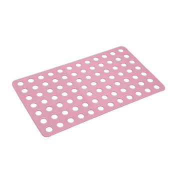 爱柯部落 圆雅环保PVC镂空防滑地垫 E2100114001 40cm*70cm 粉色 长方形
