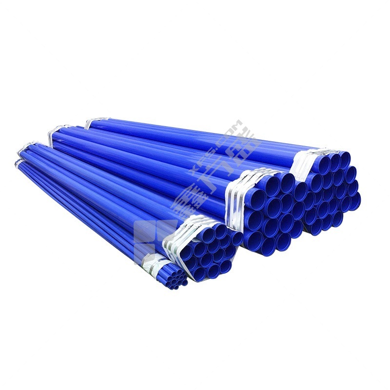 蓝色涂塑钢管 长6m 100mm*3.75mm