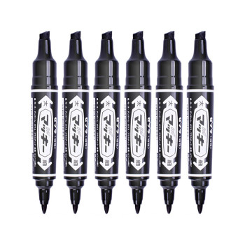 斑马ZEBRA 大麦奇双头记号笔 MO-150-MC 粗头6mm 黑色 细头2mm