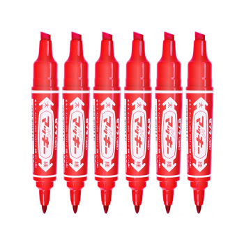 斑马ZEBRA 大麦奇双头记号笔 MO-150-MC 粗头6mm 红色 细头2mm