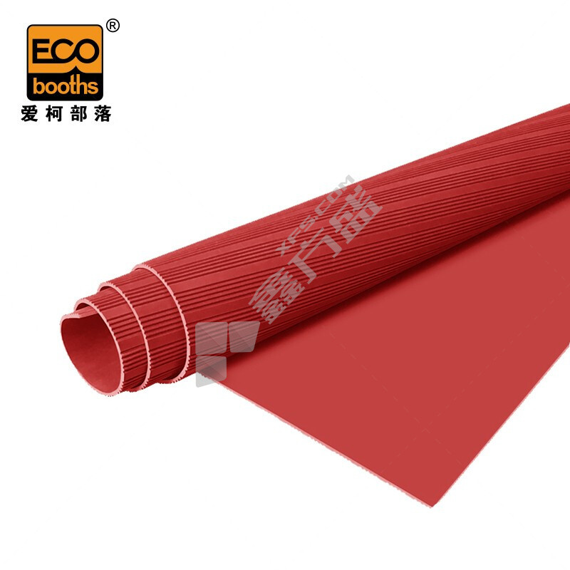 爱柯部落 耐信B型耐高压5KV绝缘橡胶垫 1m*5m*3mm 红色 5KV E2010604005
