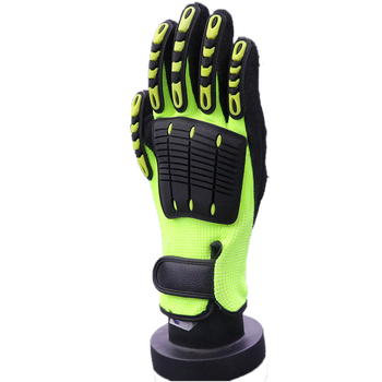 海太尔 防撞救援机械手套 0390 均码 荧光色+黑色