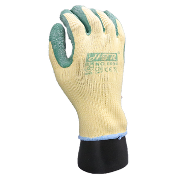 海太尔 乳胶强握力吸汗耐磨手套 黄色+绿色 0094 L