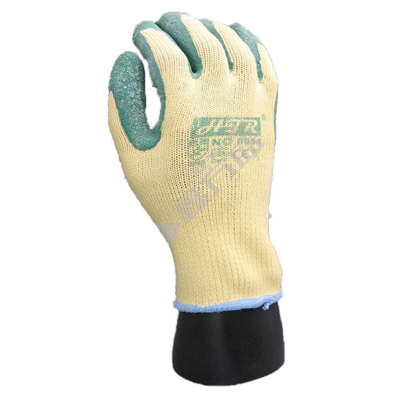 海太尔 乳胶强握力吸汗耐磨手套 黄色+绿色 0094 L