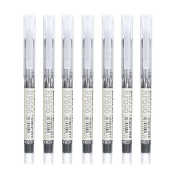 齐心 RP606 直液式签字笔 透明 黑色 0.5mm RP606