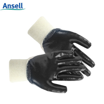 安思尔 丁腈橡胶涂层手套 8码 黑色 48501080