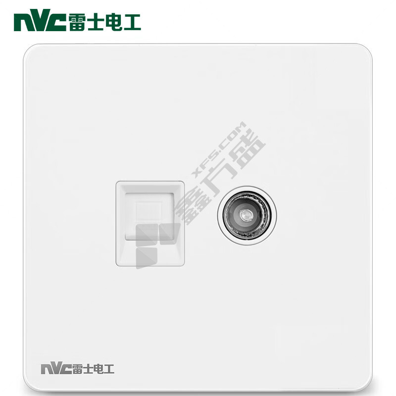 雷士 一位电视+六类电脑 面板插座 Q1系列