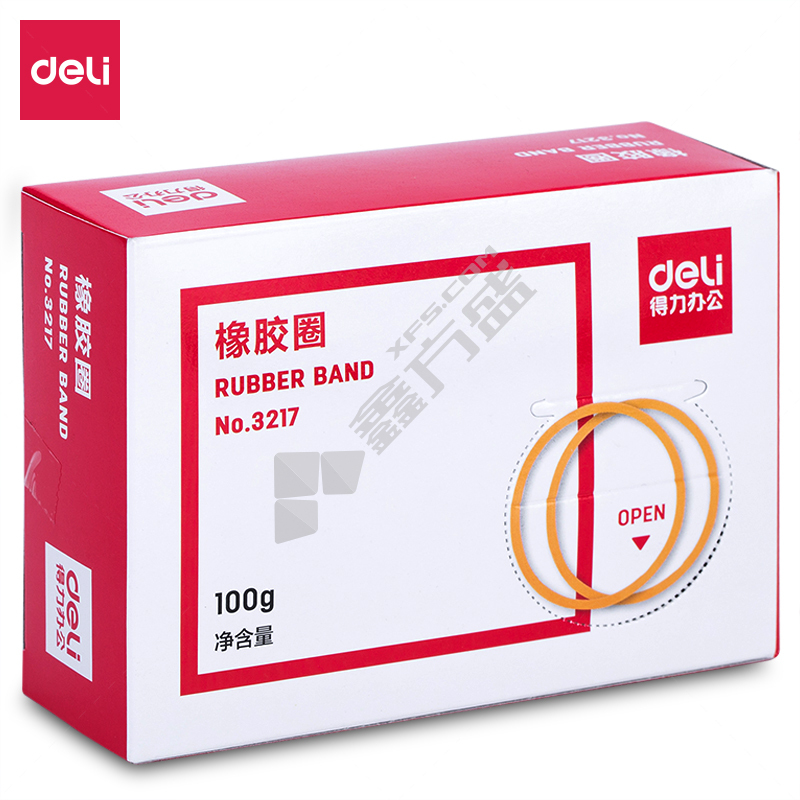 得力 3217 橡胶圈 135*92mm 100g/盒