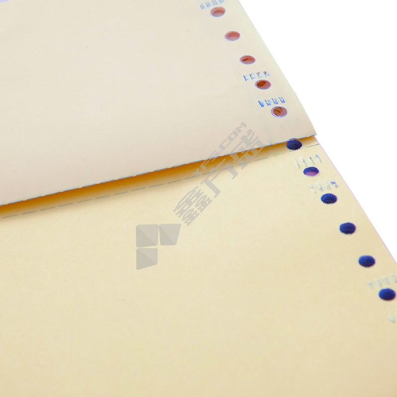 齐心 优品241-5彩色600页不撕边电脑打印纸 600页 五联 三等分 彩色 CC2410-53K 不撕边