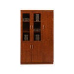 企诺 办公文件柜档案柜油漆文件柜 1200*400*2000mm 胡桃色 右木门