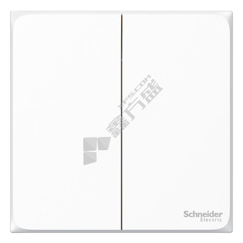 施耐德 二位双控 开关面板 皓呈系列