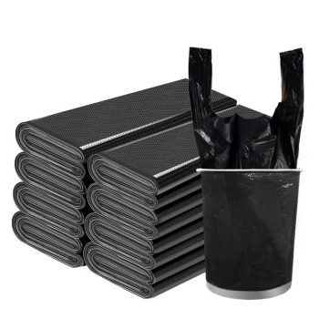 华创 黑色垃圾袋 450mm*500mm 单层厚0.025mm 100个/捆