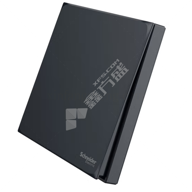 施耐德 皓呈系列 一位双控开关面板 A3T31L2_DG_C1 黑色 10A 无边框