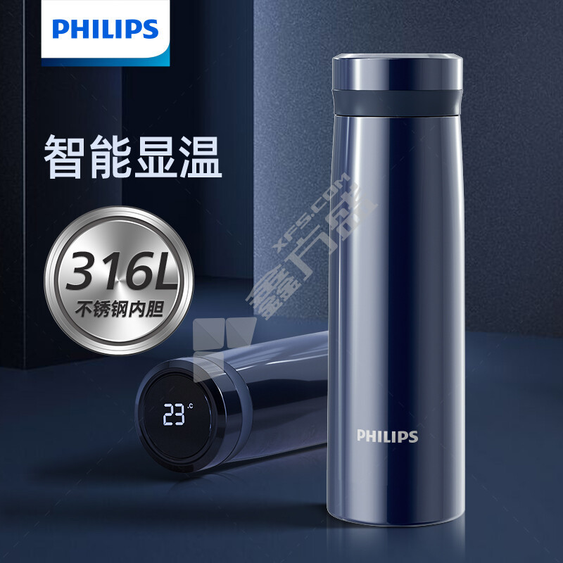 飛利浦 AWP2658保溫杯真空泡茶杯男女保暖杯 藍色 500ml AWP2658
