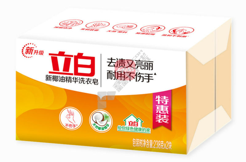 立白 新椰油精华透明皂 238g*2