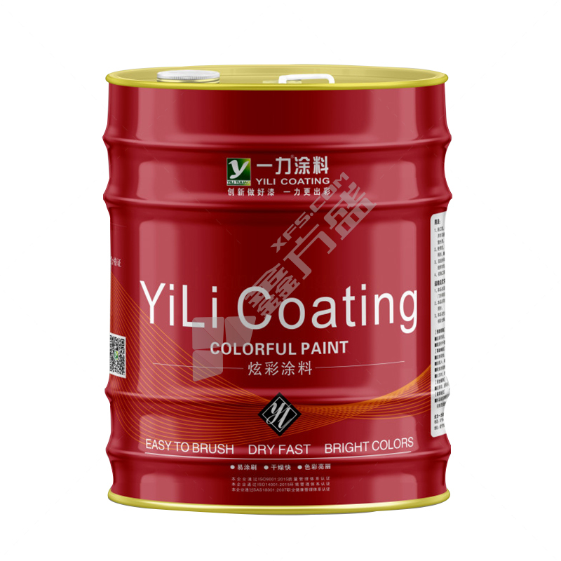 一力 调和漆 黑色15KG