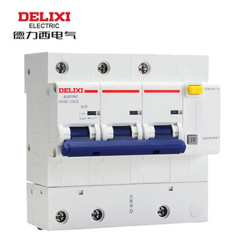 德力西DELIXI 微型漏电断路器HDBE125LE系列3P HDBE-125LE 3P C型 100A TM 电磁式 100A 30mA 3P 10kA