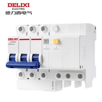 德力西DELIXI 微型漏电断路器HDBE-32LE系列3P HDBE-32LE 3P D型 32A 300mA TM 电磁式 32A 300mA 3P 6kA