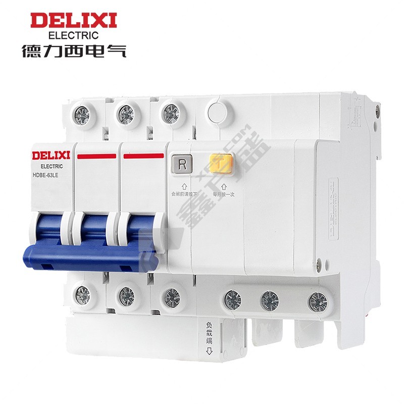 德力西DELIXI 微型漏电断路器HDBE-32LE系列3P HDBE-32LE 3P D型 20A TM 电磁式 20A 30mA 3P 6kA