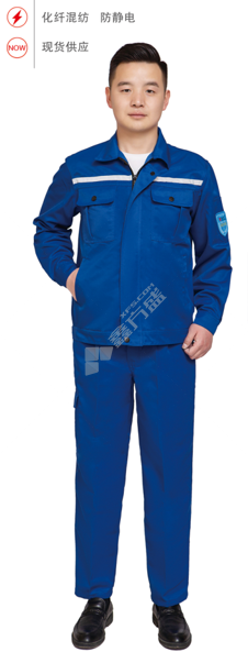 健方 翻领 防静电工作服套装 190码 藏蓝色 JF-3002