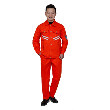 健方 防阻燃工作服套装 165码 JF-1002 桔色