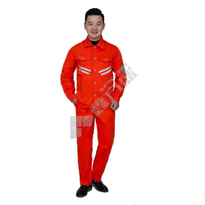 健方 防阻燃工作服套装 165码 JF-1002 桔色