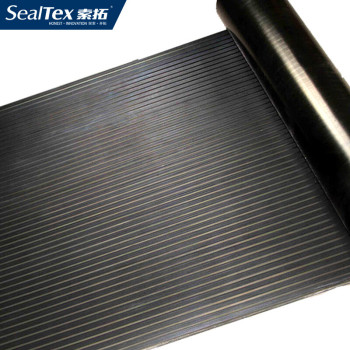 SEALTEX/索拓 ST-3321B配电房用高压绝缘橡胶垫 1m×10m×10mm 35KV 黑色 条纹防滑