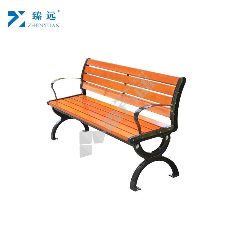臻远 防腐木户外长椅子有靠背1.5米（加强款） 1.5米 ZY-CYZ-10 1500*550*760mm