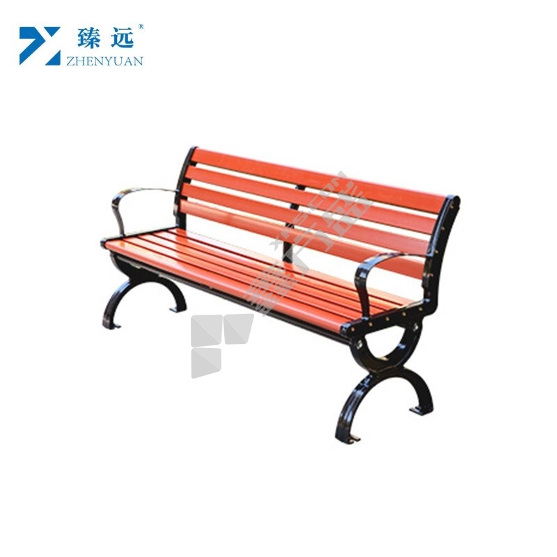 臻远 ZY-CYZ-18 塑木户外长椅子有靠背 1.8米 桔色