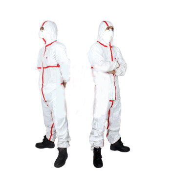 3M 红色胶条连体防护服 M 白色 4565