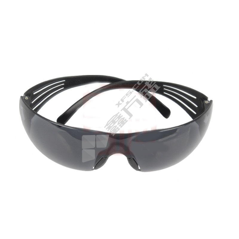 3M 灰色防刮擦镜片安全眼镜 SF302AS 黑色