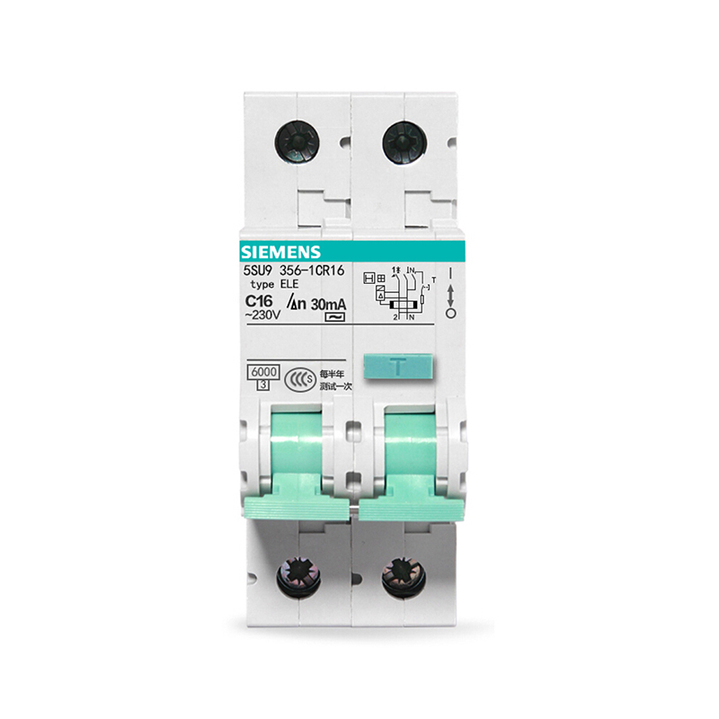 Siemens Miniature residual current circuit breaker5SUseries1P+N 5SU9356-1CR20 electronic type 20A 30mA 1P+N 6kA