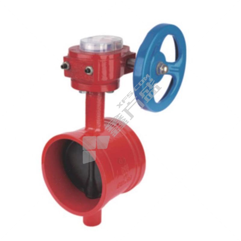 上海良工 铸铁沟槽涡轮信号蝶阀B中型