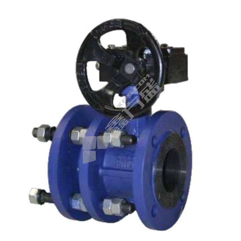 Yuanda turbine cast iron flange underground rubber-lined butterfly valve