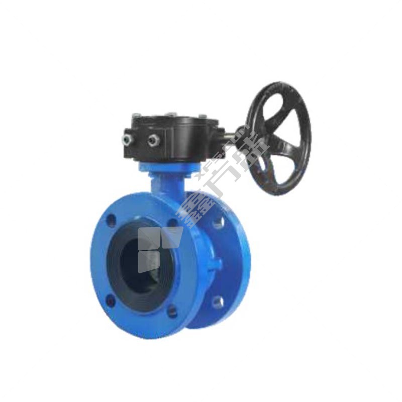 远大 涡轮铸铁法兰衬胶蝶阀（喷环氧树脂漆）