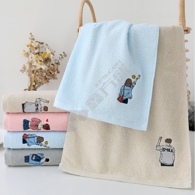 洁丽雅 2230-1-1 青春系列纯棉素色吸水面巾 33*73cm 灰色 100g 2230-1-1