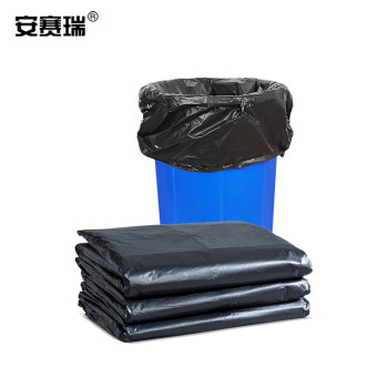 安赛瑞 700903 加厚平口黑色塑料袋 700903 50*60cm/黑色/100只装/加厚平口