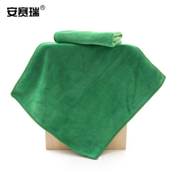 安赛瑞 27054 超细纤维毛巾 27054 30*30cm 绿色 10条装