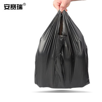 安赛瑞 27012 一次性100只装黑色塑料垃圾袋 27012 60*70cm/30L/100只装