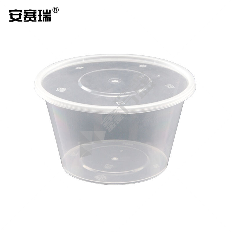 安赛瑞 24978 透明打包餐盒300个装 24978 圆形 450ML PP