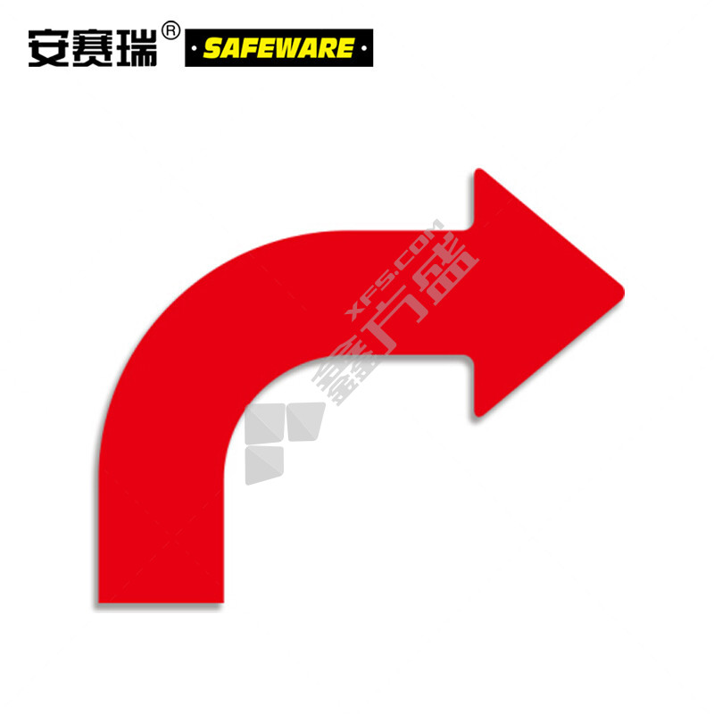 安赛瑞 11947 拐角箭头地贴10片装 420*350*100mm 11947 红 10片装