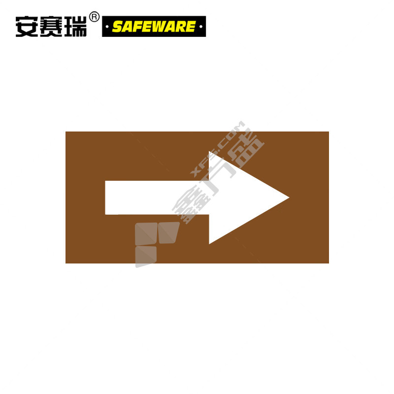 安赛瑞 15415 标识标签 15415 25×50mm 棕白 10片装