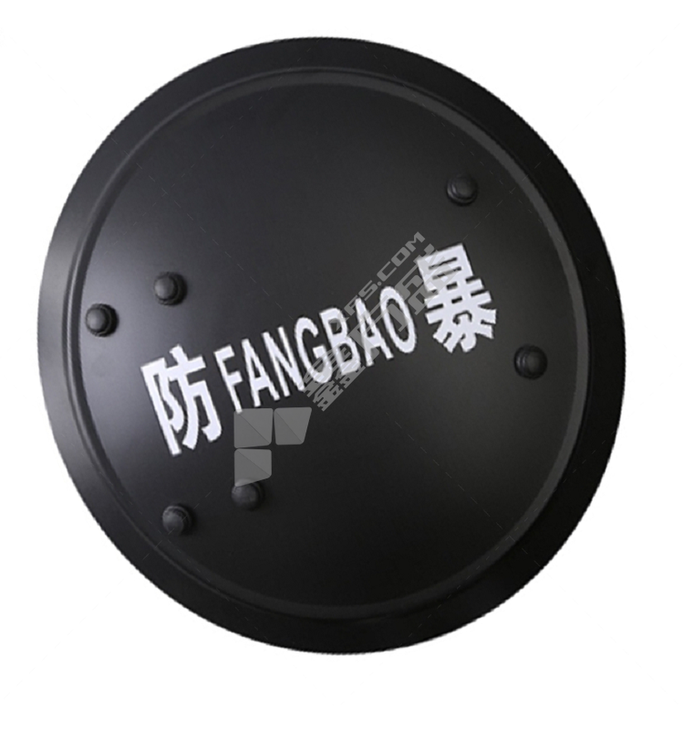 安赛瑞 23889 圆形防暴盾牌 520*520*2mm/黑色+透明 23889