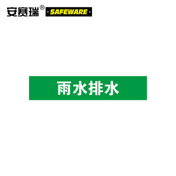 安赛瑞 15122 工业管道识别色标识 15122 50*250mm 5片装/雨水排水