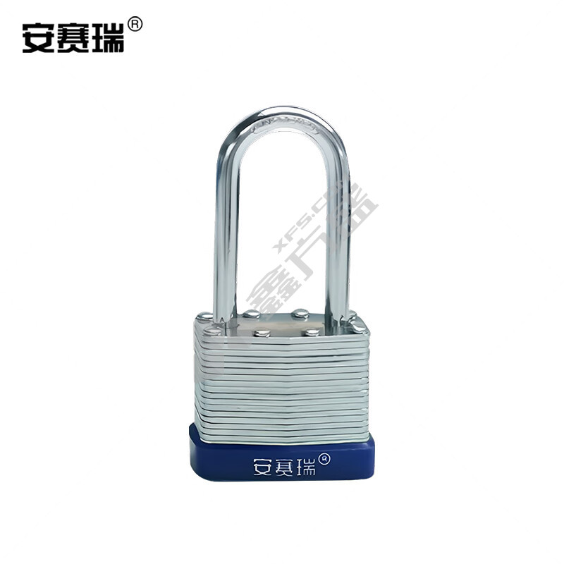安赛瑞 14714 长梁钢制千层安全挂锁 14714 φ6mm*H52mm/蓝