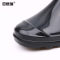 安赛瑞 高筒PVC塑胶女款黑色雨鞋 300072 36码 黑色