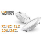 福照照明 LED筒灯 12W 3000K面径144mm开孔120mm 220V