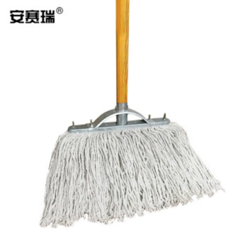 安赛瑞 700574 可悬挂木杆拖把 木杆长115cm+头长24cm 700574 白色