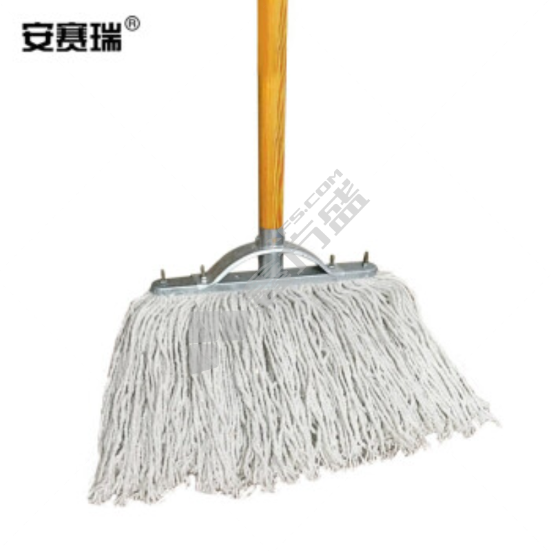 安赛瑞 700574 可悬挂木杆拖把 木杆长115cm+头长24cm 700574 白色